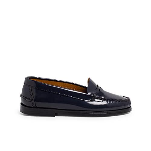 Pisamonas Mocasines Niña Colegio Castellanos Piel Talla 37 Color Azul Marino