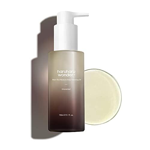 haruharu wonder Black Rice Moisture Cleansing Oil, Doble Limpieza, Desmaquillante Diario, Limpiador en aceite, Para todo tipo de pieles, Puntos Negros, No comedogenico, 150ml