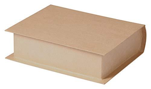 Décopatch BT070C - Caja de papel maché, forma de libro, 22,5 x 18 x 6 cm, 1 pieza, marrón