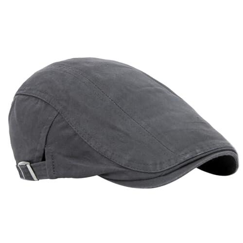 FBBULES Boinas Ligero Respirable Gorra Casual Clásico Sombreros de Caza Gatsby Ivy Irish Hat Beret Flat Cap Vintage Newsboy Plana Sombrero Gorras para Hombre Mujer Ajustable 55-62 CM