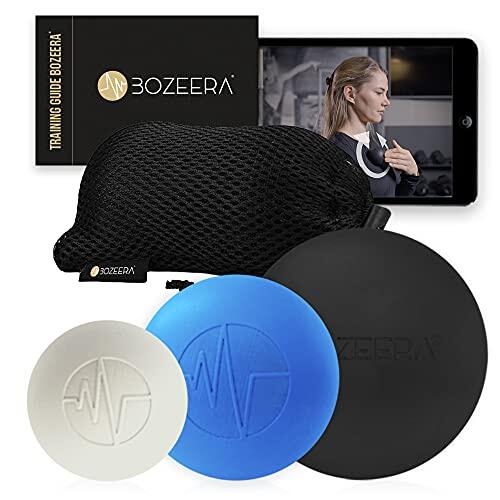 Pelota de Lacrosse Premium Set de Masaje 6 cm, 5 cm y 3 cm - Bola para Masaje Muscular, Incluye Vídeo y Folleto de Ejercicios