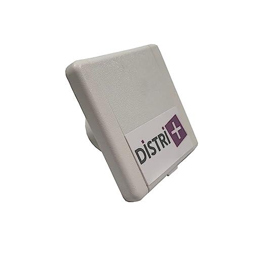 Distri+ - Toma de aspiración central con tapa cuadrada 9x9cm - Blanco