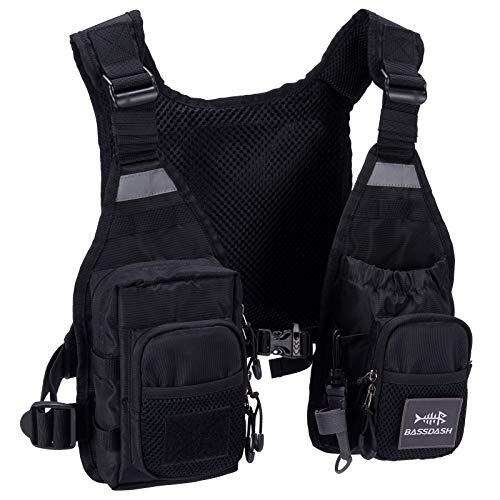Bassdash FV08 - Chaleco de Pesca con Mosca Ultraligero para Hombres y Mujeres, portátil, Talla única