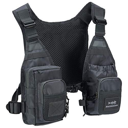 Bassdash FV08 - Chaleco de Pesca con Mosca Ultraligero para Hombres y Mujeres, portátil, Talla única