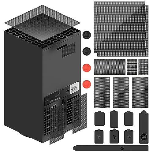 FYOUNG Filtro de Polvo, Cubierta de PVC Compatible con Consola Xbox Series X, protección Superior y Trasera, 2 Juegos
