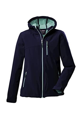 Killtec girls Chaqueta Softshell con capucha - Girls Softshell Jacke, azul, 140, 37769-000