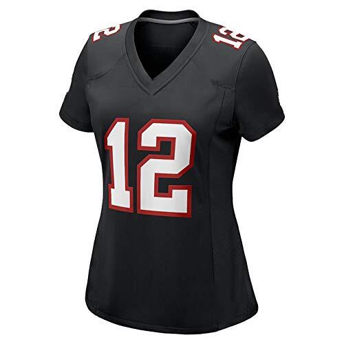 GYDD Camiseta Camiseta Rugby Las Mujeres, Personalización Personalizada Manga Corta para Mujer, Personalización Ropa Bola Black-M