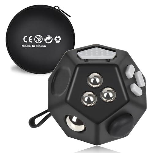 Controla el estrés y mejora la concentración con el VCOSTORE Mini Fidget Stress Cube de 12 caras.