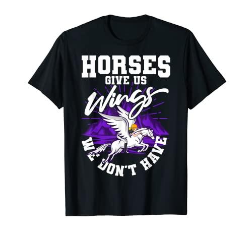 Divertida camiseta con texto en inglés "Horse Saying Teal" Camiseta