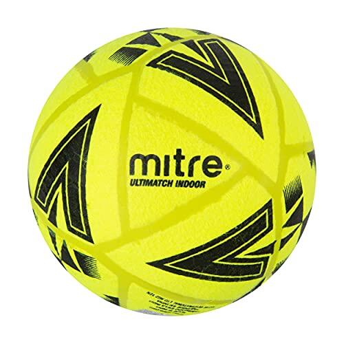 Mitre Ultimatch Balón de fútbol Sala, retención de Forma, Talla 5, Amarillo/Negro
