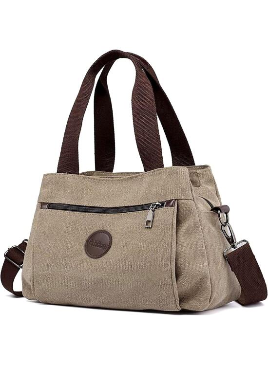 DORRISO Moda Bolsos Mujer Bolsa de Mensajero Lona Bolsa de Hombro Viajes Bolsos Cruzados Casual Bolso Ligero Cómodo Viajes Trabajo Escuela Mujer Bolsos Cruzados