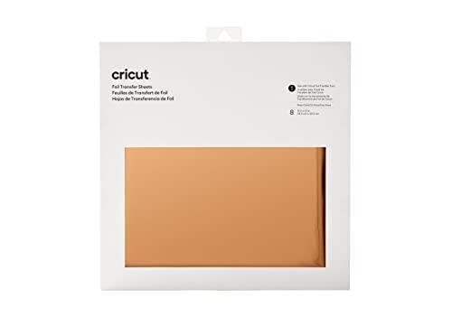 Cricut Foil de transferencia | Oro rosa | 30.5cm x 30.5cm (12 "x 12") | 8 hojas | Para usar con todas las máquinas de corte Requiere la herramienta de transferencia de aluminio.