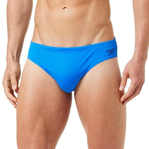 Speedo Men's Essential Eco Endurance+ 7cm Swimming Briefs| Chlorine Resistant | Recycled Fabric | Swim Fitness | Training | Holiday, Bondi Blue, 34