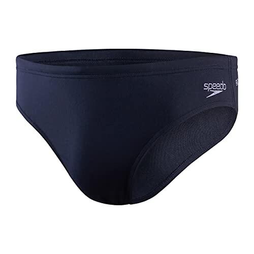 Speedo Men's Essential Eco Endurance+ 7cm Swimming Briefs| Chlorine Resistant | Recycled Fabric | Swim Fitness | Training | Holiday, True Navy, 34