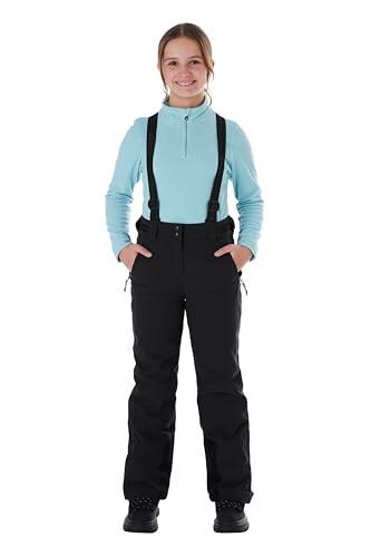 killtec Niñas Ksw 77 Grls Ski Pnts-Esquís Pantalones funcionales de esquí con Peto Desmontable KSW 77 GRLS SKI PNTS, Schwarz, 164, 37258-000