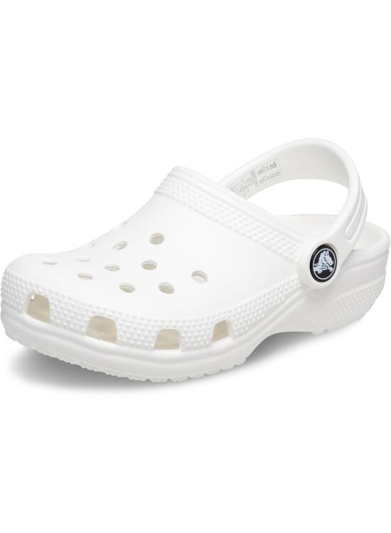 Crocs Classic Clog K Zuecos Unisex niños, Blanco, 34/35 EU