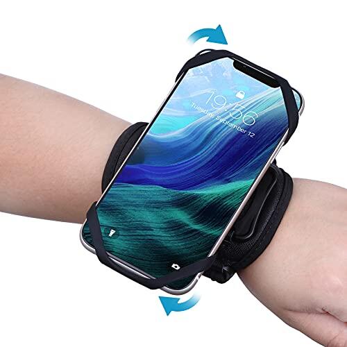 SenMore Brazalete Deportivo para iPhone 17 Pro MAX 16 15 Pro MAX 14 Pro 13 12 11 Plus XS XR X, Galaxy S24/S23/S22/S10, Rotación de 360​​° y con Bolsillito Airpods Brazalete de antebrazo Movil