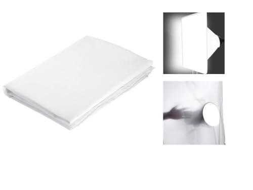 Hoja de Tela de Nailon Blanca de 5x20 pies/ 6 x 1,5M para Estudio Fotográfico, Softbox de Vídeo, Tienda de campaña Ligera, Tablero Reflectante y Modificador de Luz