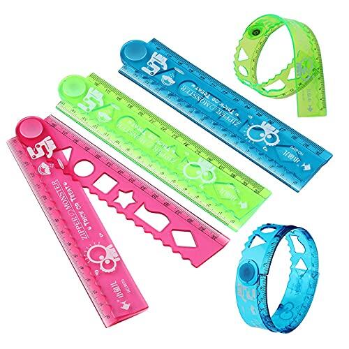 La solución definitiva en papelería: Paquete de 3 reglas flexibles de 30 cm Hyxodjy