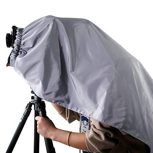 Velo de enfoque profesional de tela oscura de plata y negro para la protección de la luz en el cristal de visión (esmerilado) de dormitorio gran formato 4x5 (4x5 plateado)