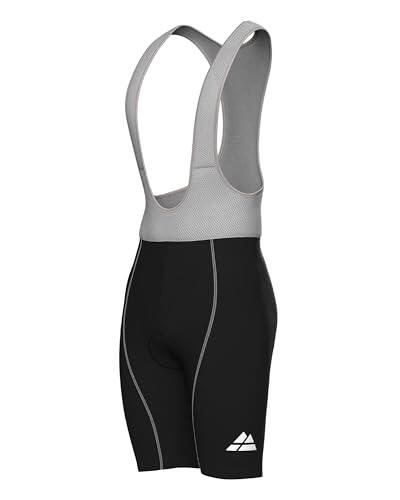 DANISH ENDURANCE Maillot de Ciclismo para Hombre Corto, Pantalón con Tirantes, Transpirable, Secado Rápido, Negro/Gris, XXL