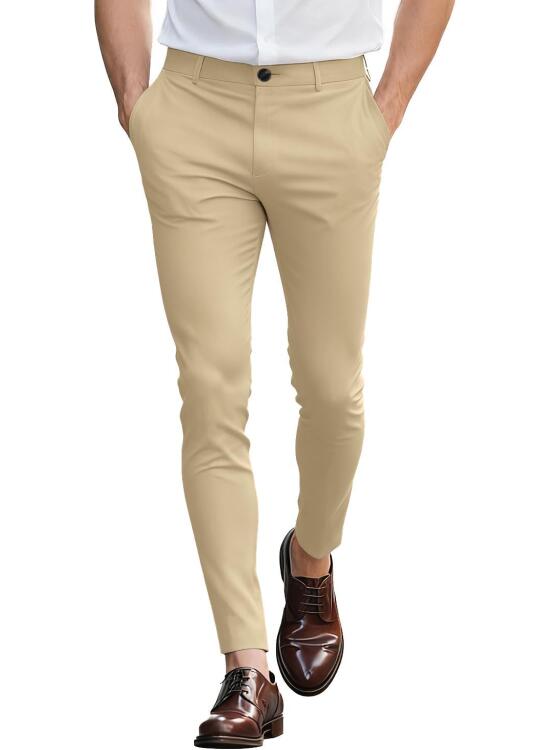 GINGTTO Pantalones Chinos Hombre Skinny Elásticos Pantalón Slim Stretch para Hombres