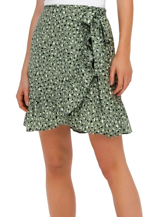 Only Onlolivia Wrap Skirt Wvn Noos Falda para Mujer