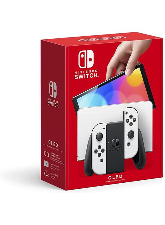 Nintendo Switch (OLED model) with White Joy-Con