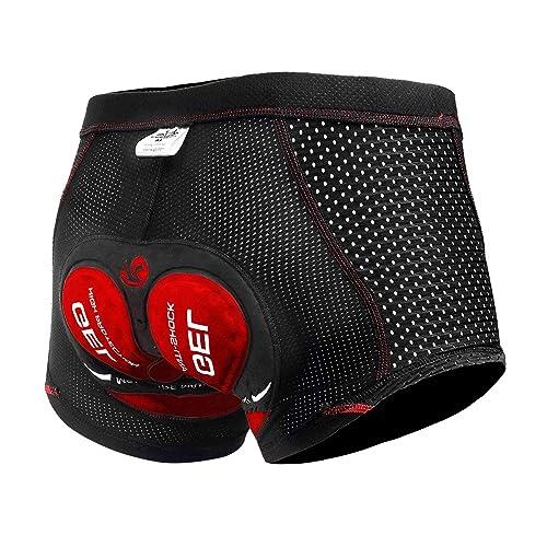 X-TIGER Hombres Ropa Interior de Bicicleta con 5D Gel Acolchado MTB Boxer Ciclismo Pantalones Cortos