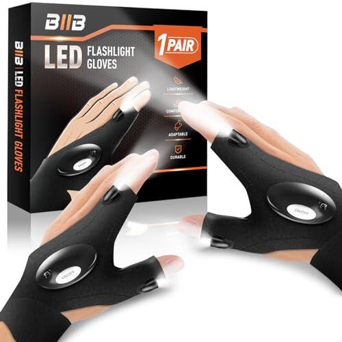 BIIB Regalos Originales para Hombre, Gadget Inusual Útil Guantes LED Luminosos, Regalo Hombre Cumpleaños Mujer, Regalo Papa Gadgets Tecnologicos, Regalo Hombre