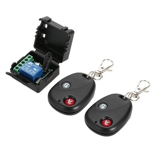 Transmisor y receptor de 433 MHz, hogar inteligente de 433 MHz, 12 V CC, 1 canal, relé de interruptor inalámbrico, módulo de control remoto universal y mandos a distancia con transmisor de RF