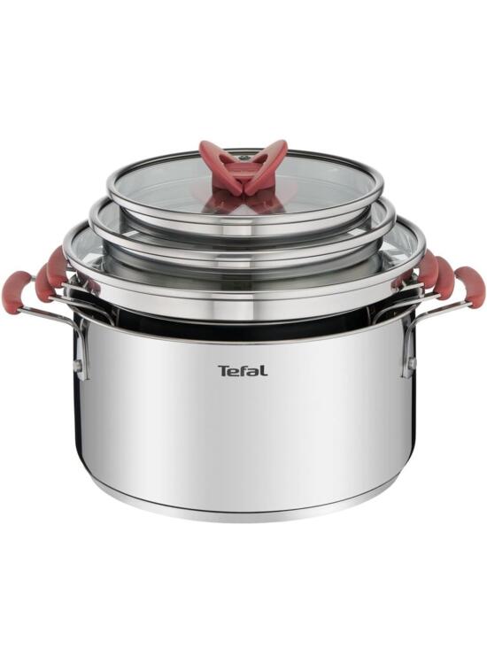 Optimiza tu Cocina con este Juego de Ollas Funcional y Compacto