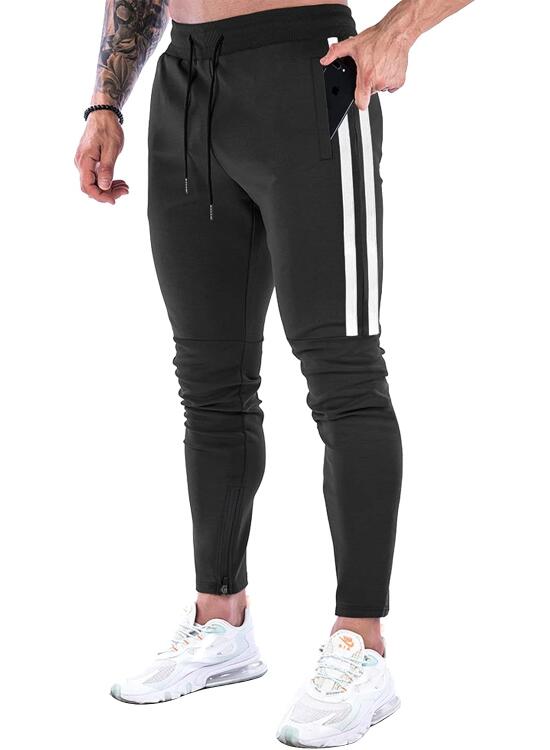 Suwangi Pantalones Deportivos Running para Hombre Jogger Gimnasio Fitness Entrenamiento Pantalon Largos Chándal Bolsillo Cremallera