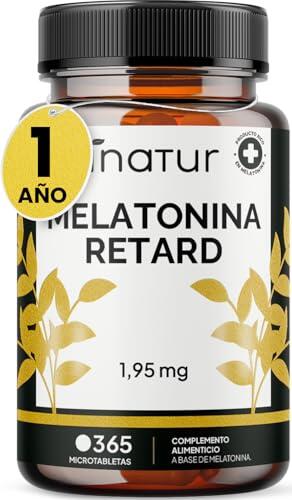 Melatonina Retard 1,99 mg – Liberación Prolongada | 365 Microtabletas Veganas (1 Año) | Inatur | Sueño Profundo y Descanso Natural | Ayuda para Insomnio y Trastornos del Sueño