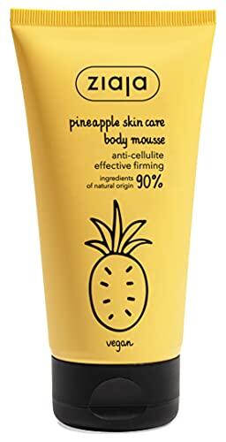 Ziaja Piña Mousse Corporal Anticelulítica 160ml con Extracto de Piña y Cafeína, Hidratante y Reafirmante
