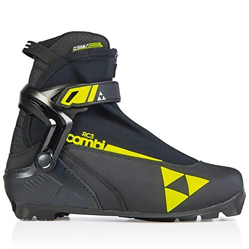 Fischer RC3 Combi - Botas de esquí nórdico unisex duraderas, resistentes a la intemperie, cálidas, estables, protectoras, aisladas, color negro y amarillo, 47