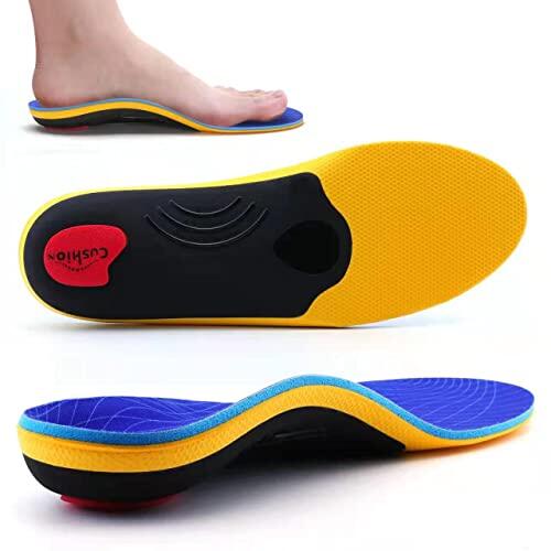 VALSOLE Plantillas ortopédicas para mujeres y hombres Soporte de pie alto Plantillas de zapatos funcionales suaves Inserto para pies planos, dolor de pie, fascitis plantar (Azul, 43-44 EU 28cm)
