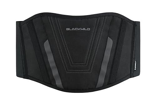 Blackwild - Cinturón lumbar para moto, para hombre y mujer, color negro, Negro , XL = 110-125cm Bauchumfang