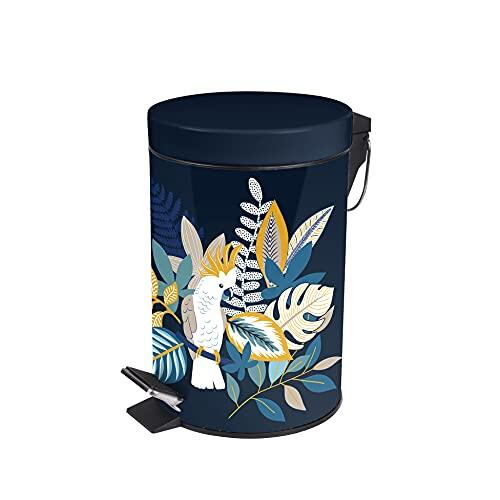 Douceur d'Intérieur 1801404 Cubo de basura Metal, Multicolor, 3L