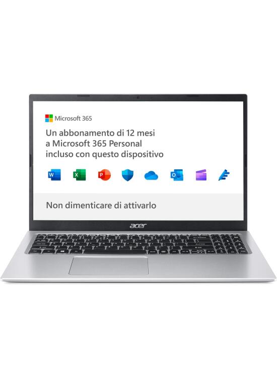 Acer Aspire 1 A115-32-C56R Portátil, Procesador Intel Celeron N4500, 4 GB DDR4, 128 GB eMMC, Pantalla 15,6" FHD LED LCD, Intel UHD, Microsoft 365, Windows 11 Home in S Mode