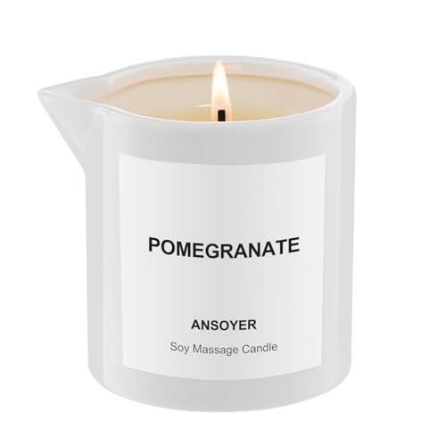 ANSOYER Velas de Masaje - Hidratación y Nutrición para SPA en Casa - Regalo increíble para Mujeres y Hombres - 230g (Granada)