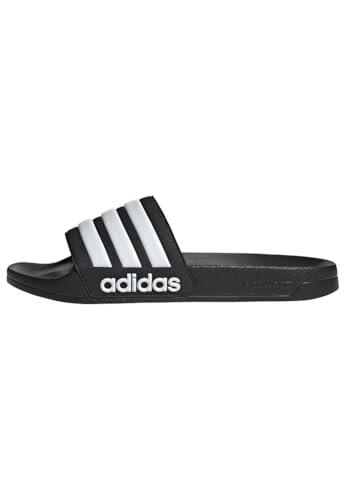 adidas Adilette Comfort Slides, Zuecos Unisex adulto, Core Black Cloud White, 40.5 EU
