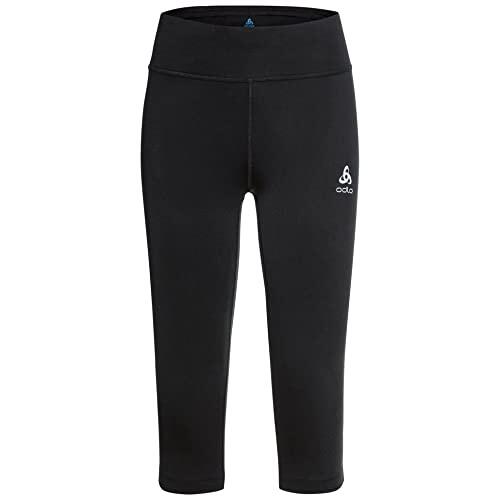 Odlo Leggings Deportivas para Mujer Essential Tights 3/4 Ropa para Correr Mallas para Correr Negro I Pantalones para Correr I Mujer