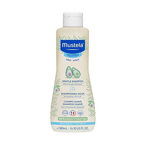 Mustela Bebe Champu 500Ml | Limpiador de cuero cabelludo y cabello de bebé, suave, nutritivo e hipoalergénico, para recién nacidos y bebés