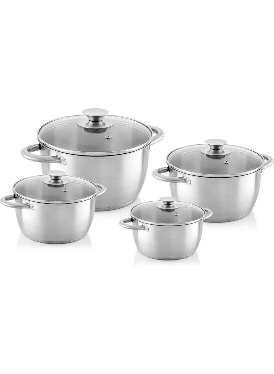 Análisis Detallado de un Juego de Ollas de Acero Inoxidable