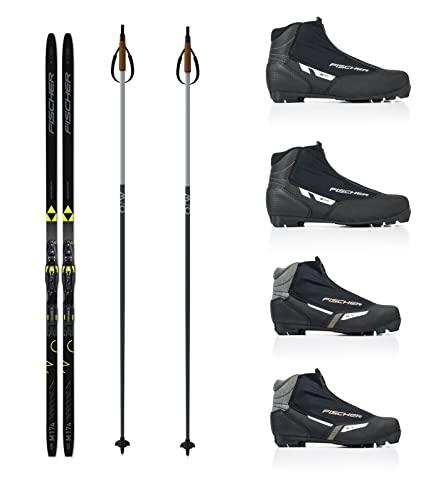 Fischer ORBITER - Juego de esquí de fondo clásico + fijaciones + botas + bastones (M (169 cm de longitud – para 65 hasta 79 kg)