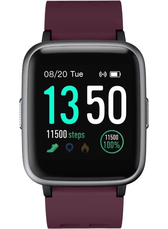 Reloj Inteligente para Hombre y Mujer, Reloj Deportivo con cardiofrequenciómetro, Reloj Inteligente IP68, podómetro, calorías, cronómetro mensual, Multideporte, notificación SMS, Llamada