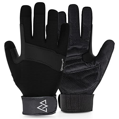 Igoera - Guantes de Escalada para Hombre y Mujer con Costuras robustas, Guantes para Escalada y Boulder para Mayor Agarre y protección en la Roca y en la Pared