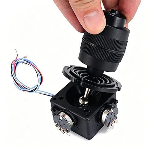 Uadme 4 Ejes Joystick Potenciómetro Botón Control, 400B - 10K 4D Distribuidor Hidráulico Joystick para Uso Industrial