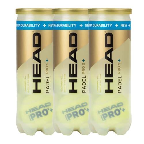 ZRZ | Pelota de Padel Head Pro S Pack 3 Botes | 9 Bolas | Bolas Padel Profesionales Competición Alta Durabilidad